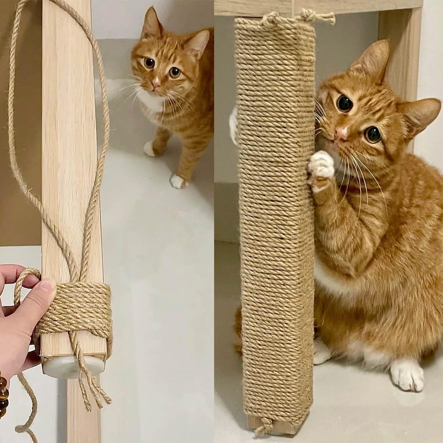 2-Pack Natural Jute Twine Rope, 5mm x 656ft Heavy Duty & Eco-Friendly - for Crafts, Gardening, Cat Scratching Post, Bundling & Hanging, 328Feet/Roll