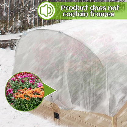 Alphatool Plant Covers Freeze Protection - 10 ft x 50 ft Frost Cloths Blankets for Outdoor Plants, Non-Woven Fabric Floating Row Cover, 1.0oz/yd² Thick Garden Covers for Raised Beds