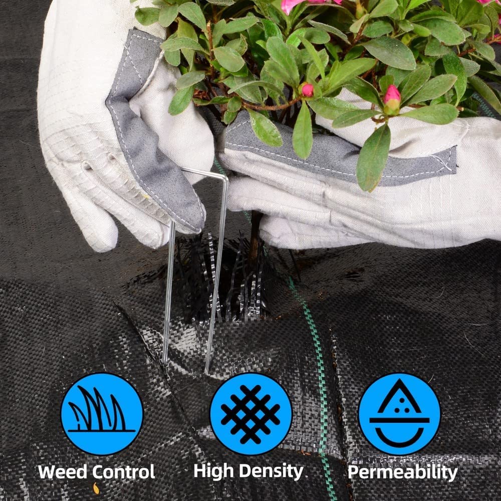LAVEVE Heavy Duty Weed Barrier Landscape Fabric 4FT x 100FT