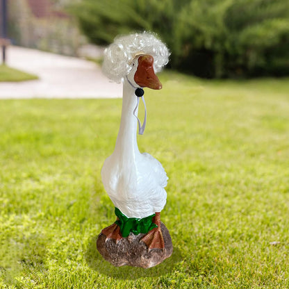 Porch Goose Wigs, Porch Goose Outfits Lawn Goose Statue Accessories for Outdoor Garden Patio Yard Goosey Decor （Style 13）