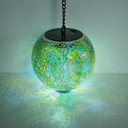 Solar Hanging Lantern Solar Outdoor Lanterns Mosaic Gazing Ball Outdoor Hanging Lights Outdoor Lights Waterproof Garden, Patio, Pathway & Yard Décor Green