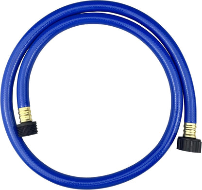 PVC Garden Hose 1/2 Inch, Flexible Water Hose with Male and Female Fittings, No Leaking, Heavy Duty, for Household, Outdoors, Lawns, Patio (4 FT, Blue, Plastic Fittings)