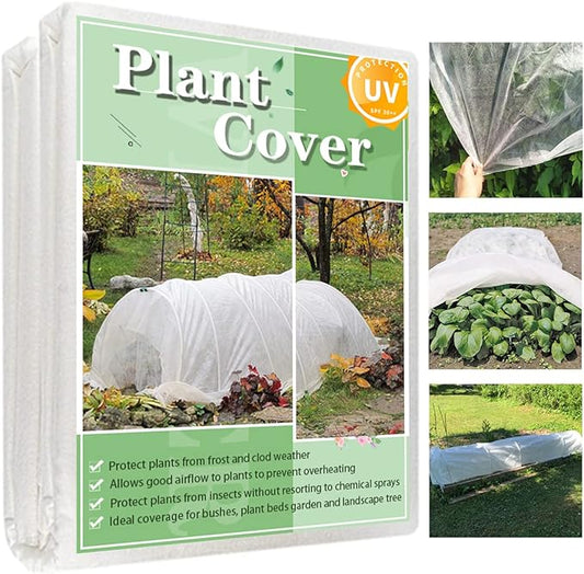 Plant Covers Freeze Protection, 7FT x 25FT 0.9oz Reusable Floating Row Cover Plant Blankets Frost Cloth for Clod Winter Frost Sun Pest Protection