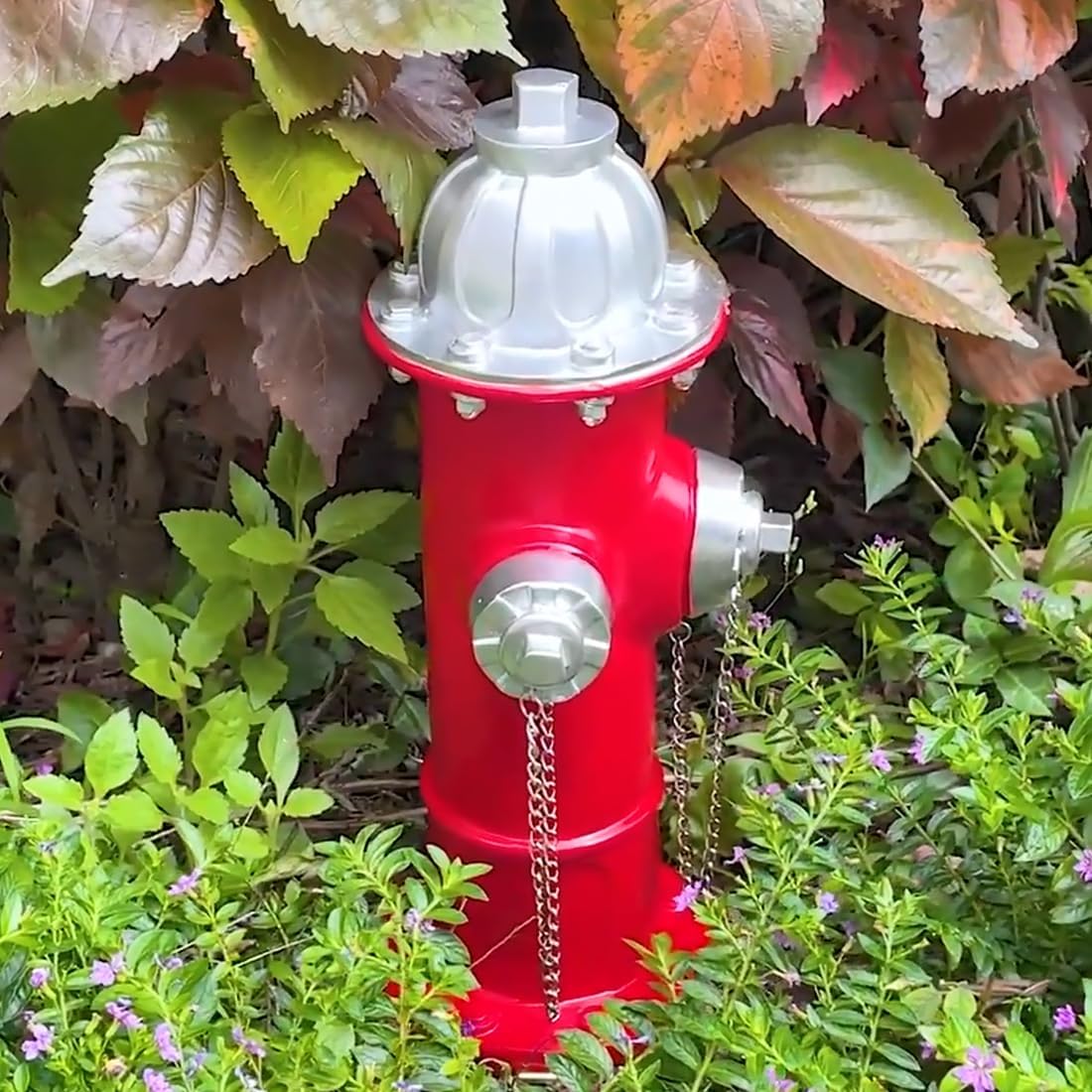 Dog Fire Hydrant Pee Post Statue with 4 Stakes, Fake Fire Hydrant for Dogs to Pee On Puppy Pee Post Training Tool Yard Garden Indoor Lawn Ornament Outdoor Statue (17.5 * 7.3 inch)