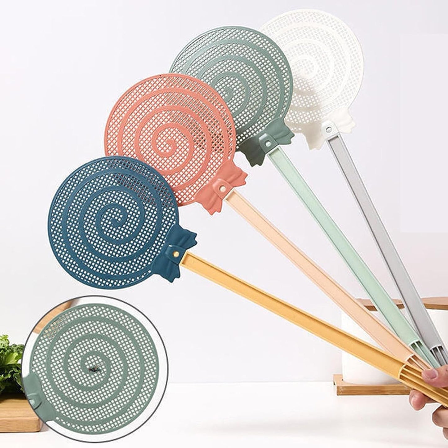 Fly Swatter, Fly Swatter for Indoors, FlySwatter, Fly Swatters Green 2PCS