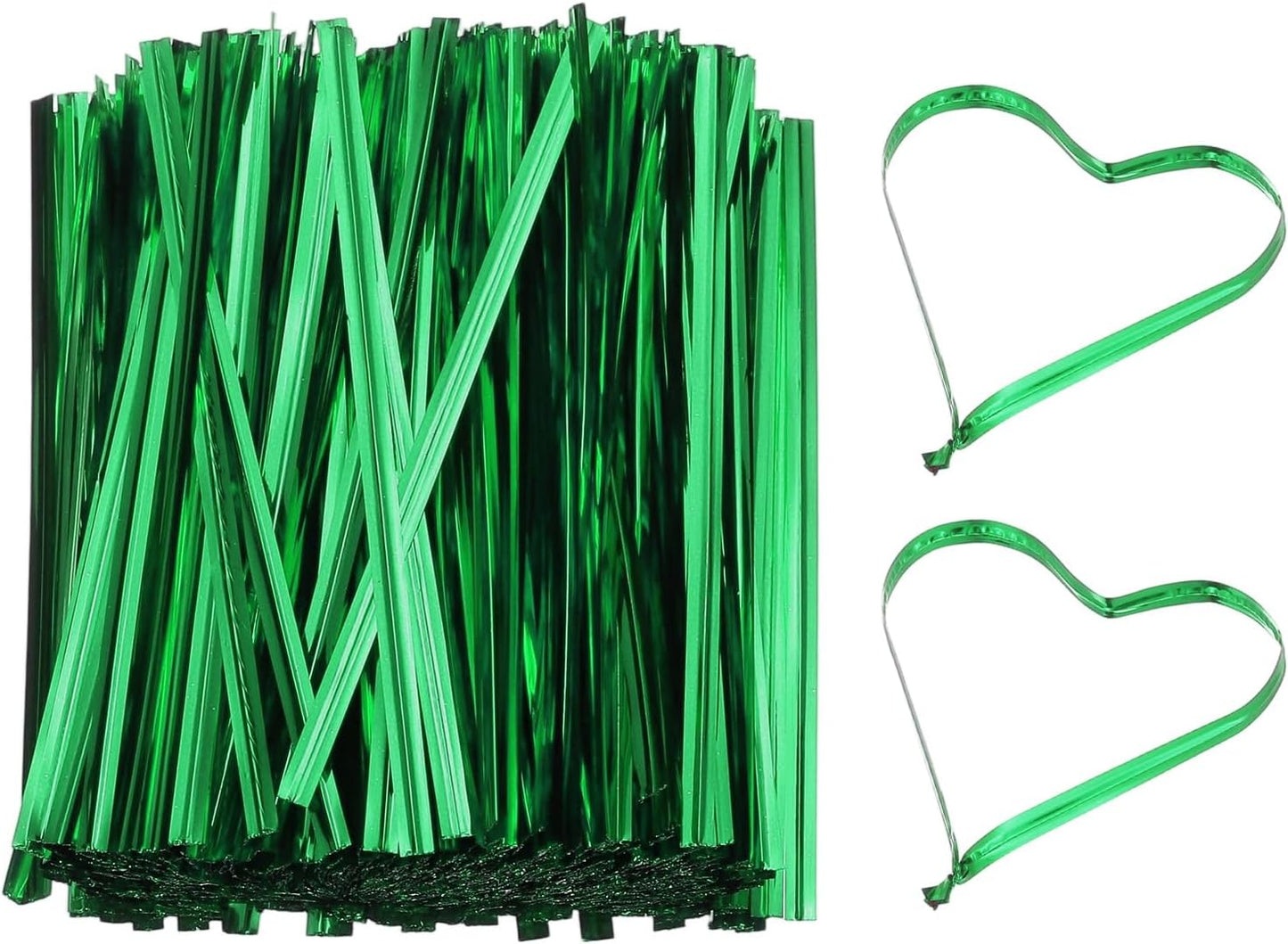 PATIKIL Bag Twist Ties 4 Inch, 800 Pcs Metallic Bread Ties for Treat Plastic Bags Gift Wrapping Candy Coffee Bag Plant Party Cake Favor, Green