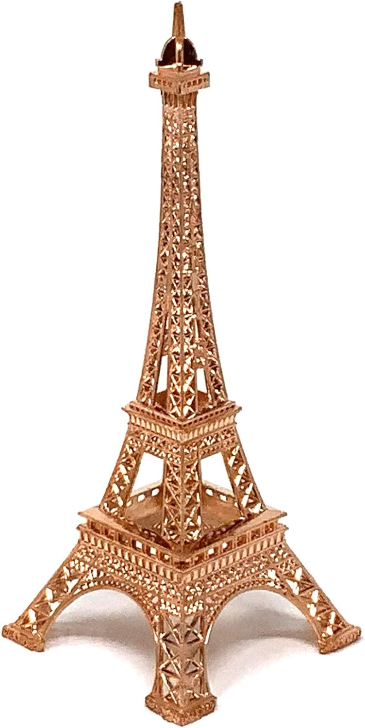 allgala Eiffel Tower Statue Decor Alloy Metal, and Size (07", Rose Gold)
