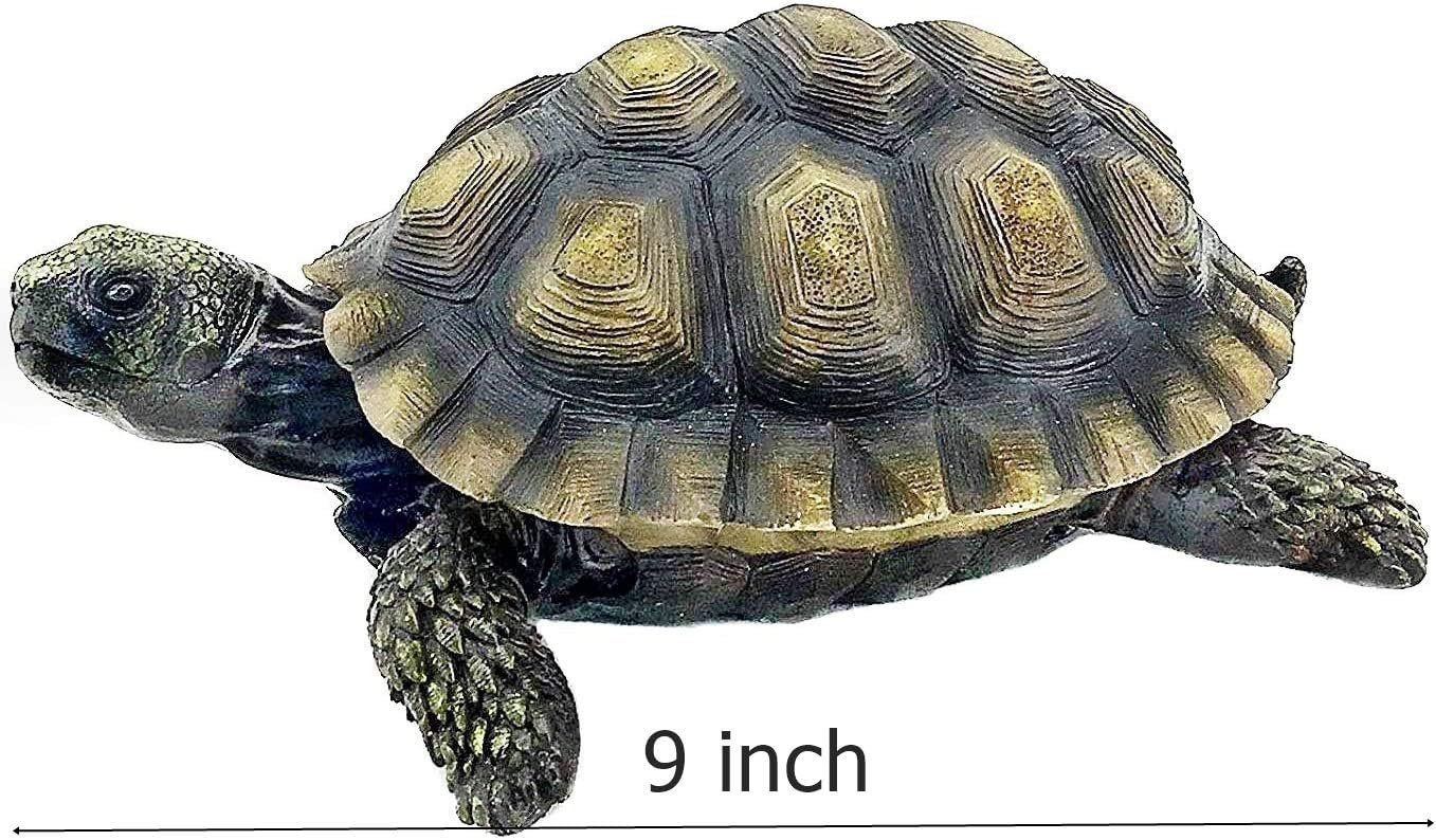 Bellaa Turtle Garden Sculptures Statues Home Decor Tortoise Realistic Cute Large Animal Gilbert Zen Garden Patio Lawn Yard Art Tanya Talia Galapagos Todd Outdoor Figurines 9 inch