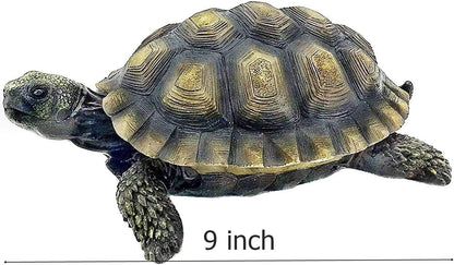 Bellaa Turtle Garden Sculptures Statues Home Decor Tortoise Realistic Cute Large Animal Gilbert Zen Garden Patio Lawn Yard Art Tanya Talia Galapagos Todd Outdoor Figurines 9 inch