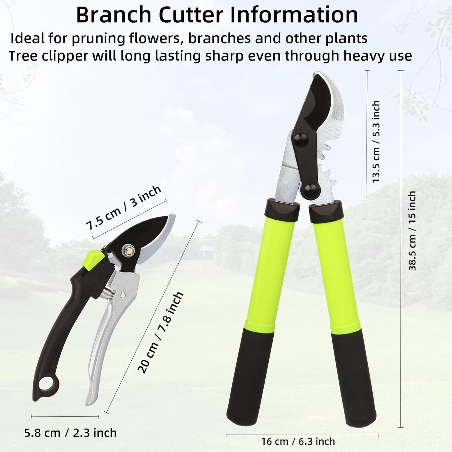Loppers for Tree Trimming, Heavy Duty Branch Cutter Pruner with Gear Technology, Labor Saving Pruning Shears Gardening Tools Tree Clippers Tree Trimmer up to 1.3 Inch Clean Cut Capacity