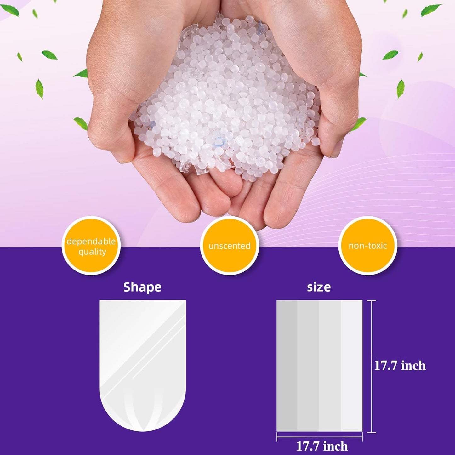2-Gallon Trash Bag Extra-Small Garbage-Bags - Heihaily Unscented Strong Thick Mini Clear White Bulk 200 Counts Recycling Plastic Liners for Kitchen Office Bathroom Car Can