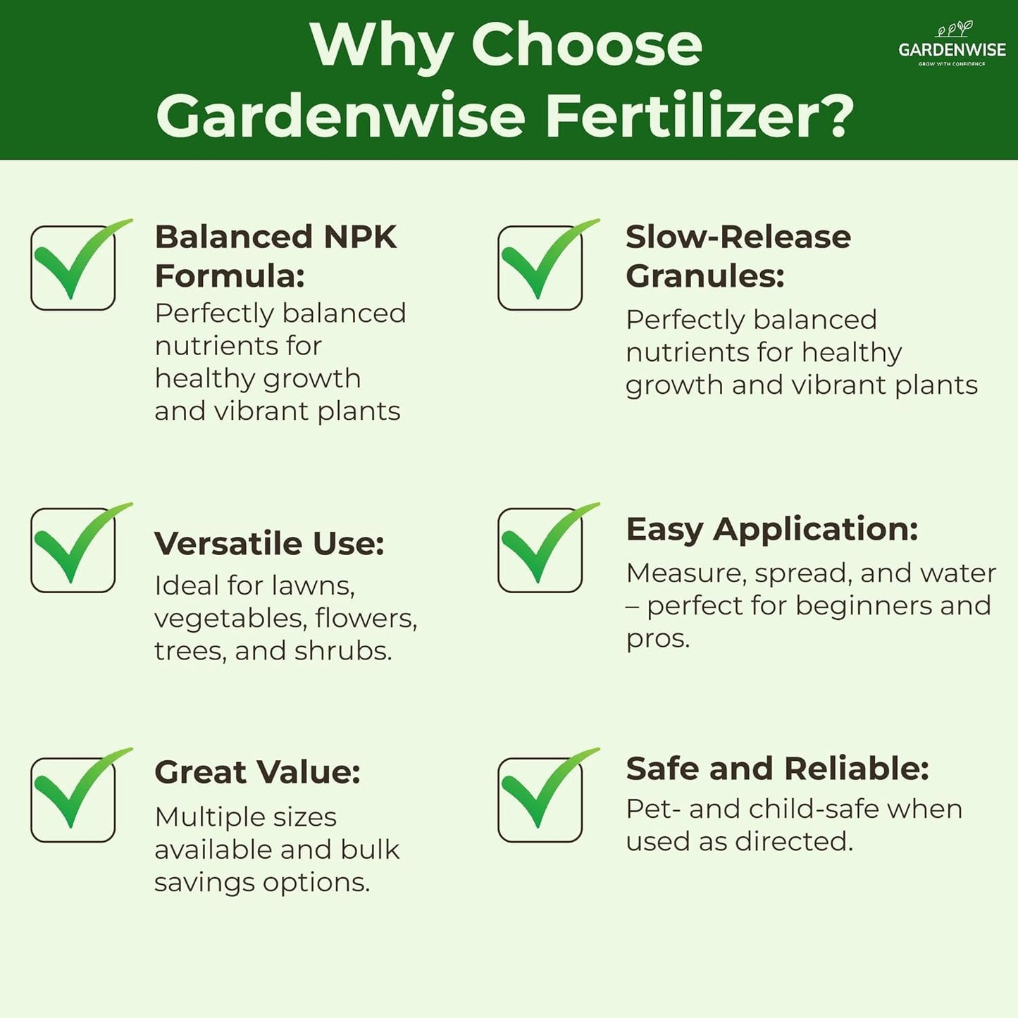 10-10-10 Plant Fertilizer Slow Release - 10 10 10 All Purpose Granular Garden Fertilizer for Vegetables, Tomato, Arborvitae, Shrubs, Rose, Flowers, Fruit, Fig Trees (1 Quart)