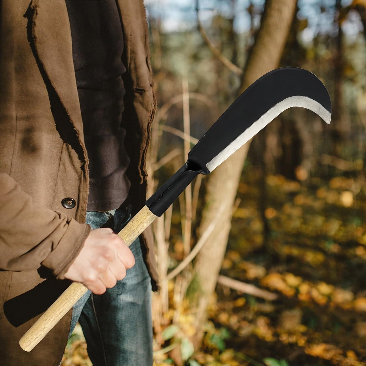 Machete for Cutting Trees Heavy Duty Billhook Sickle Yard Work Cutting Trees machetes