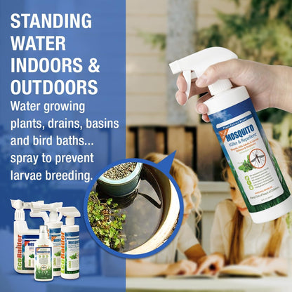 EcoVenger Mosquito Killer by EcoRaider Triple-Action Spray 16 oz, Kills All Stages + Larvae Control + Lasting Repellency, Indoor & Outdoor, Citrus Scent, Non-Toxic Plant Based Formula