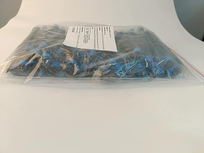 Kalolary 100PCS Irrigation Drippers Drip Emitters, Micro Spray Adjustable 360 Degree Full Circle Pattern Water Flow Bubbler Sprinkler Fits 1/4 (4-6mm) Irrigation Tubing for Garden Irrigation(Blue)