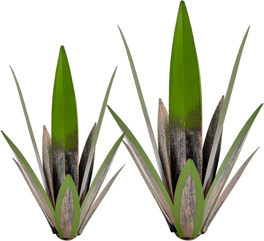 Metal Agave Plants, 2 Pack Big Tequila Rustic Sculpture, Rustic Metal Agave Plants Lawn Home