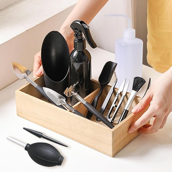 13Pcs Succulent Tools Set Mini Garden Tool Kit Transplanting Tools for Succulent Care Miniature Gardening Plant Watering Houseplant