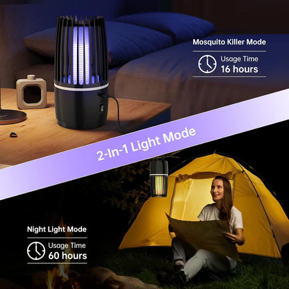 Tiptop Home Bug Zapper Indoor, Rechargeable Bug Zapper with Powerful Fan & Large Storehouse for Gnats, Moths, Fruit Flies, Indoor Insect Killer Trap for Bedroom, Office, Kitchen
