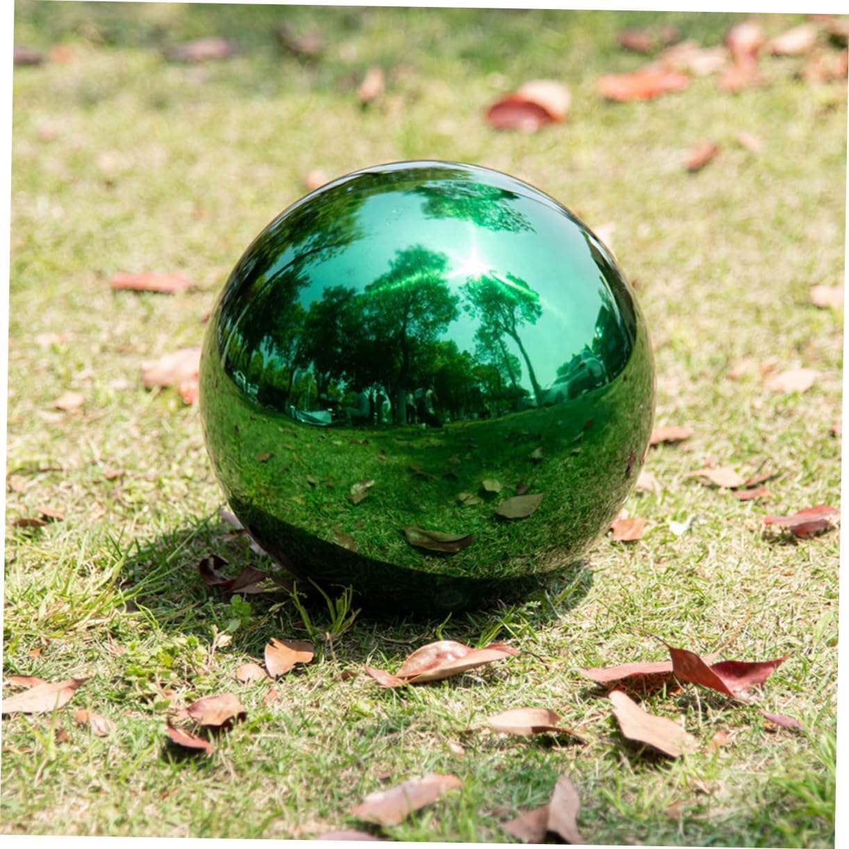 Milisten Garden Gazing Ball Reflective 4.72inch Outdoor Decorative Stainless Steel Sphere