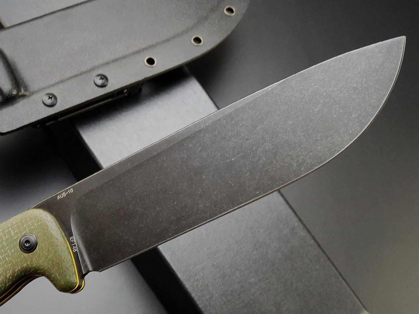 Eafengrow EF148 Fixed Blade Knife AUS-10 Steel Blade Micarta Handle Full Tang EDC Straight Knife for Hunting Camping Bushcraft