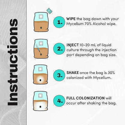 Mycelium Gourmet Mushroom All-in-One Bag - Premium Organic 5LB Blend Alder & Soy Hull Substrate with Sterilized Millet Grain - Perfect for Variety of Wood-Loving Mushrooms - Home Growing Made Easy