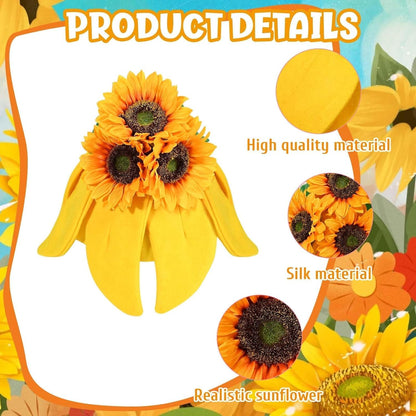 Sunflower Goose Outfit Summer Goose Outfits Cute Goose Clothes for Outdoor Garden Yard Statue Decor