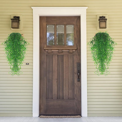 RECUTMS 4Pcs Artificial Hanging Plants Faux Hanging Greenery Ivy Decor Artificial Hanging Vines Plastic Plants for Indoor Outdoor Wall Home Garden Wedding Party Decor(Green 4P)