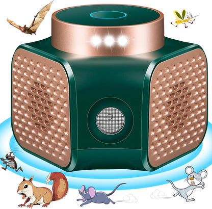 Ultrasonic Pest Repellent Plug in, Electronic Rodent Control for Mice, Rats, Squirrels, Roaches, Ants, Spiders. Indoor Repeller for House, Kitchen, Garage, Basement