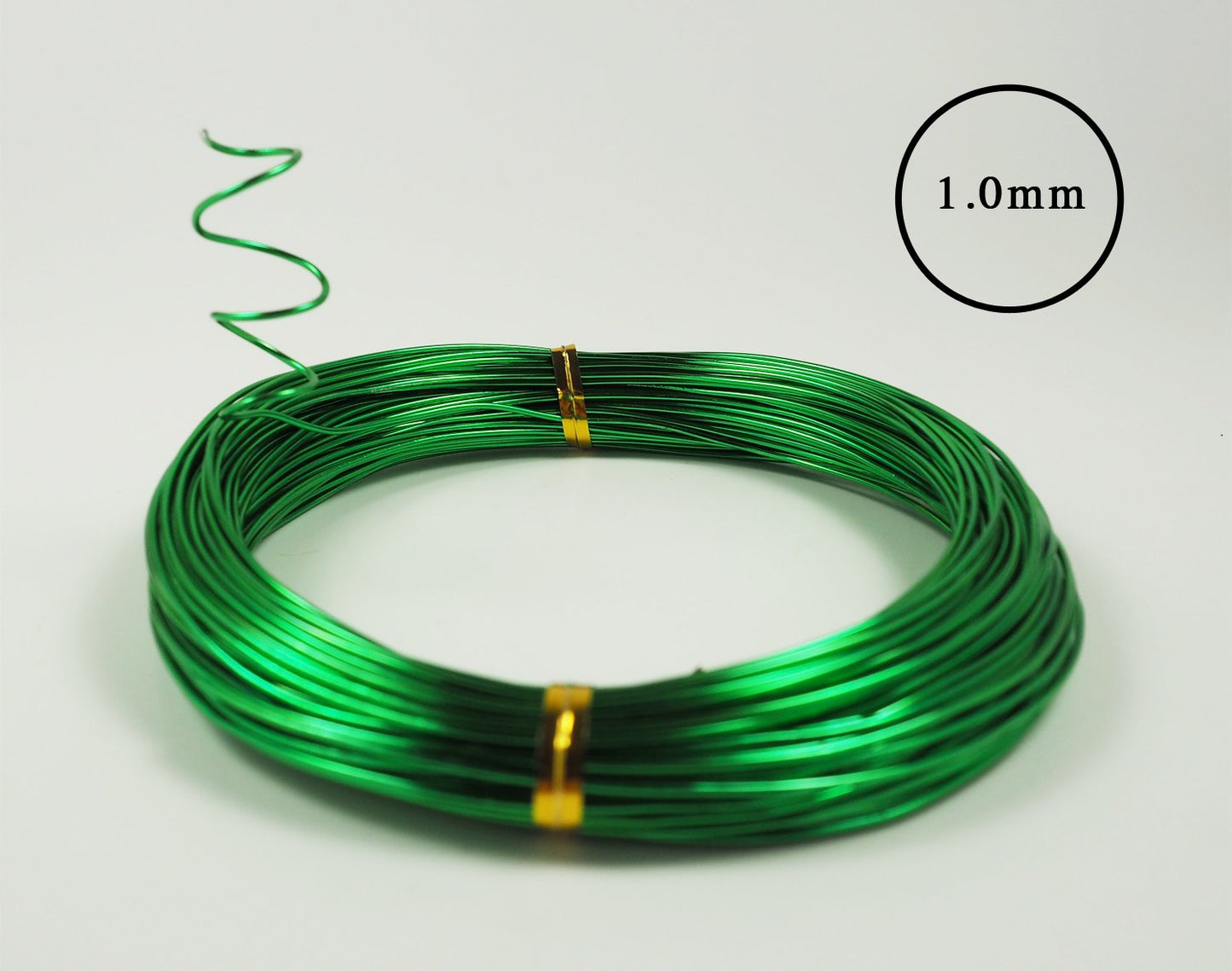 Aluminum Floral/Plant/Bonsai Tree Wire 5-Size Starter Set with Canvas Bag - 1.0mm, 1.5mm, 2.0mm, 2.5mm, 3.0mm (147 feet Total) - Choose Your Color (5 Sizes, Green)