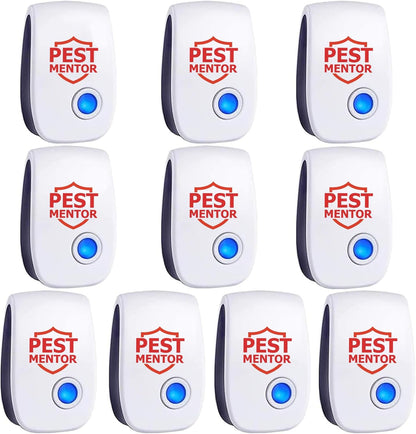 Ultrasonic Pest Repellent 10 Packs, Indoor Pest Control Repeller Plug in,Mouse Rodent Repellent for Ant Rodent Roach Mouse Mosquito Bugs Spider Insect Deterrent,3 Mode Switching