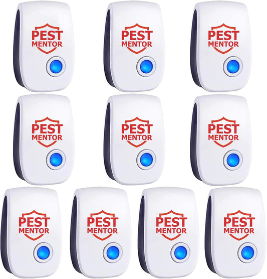 Ultrasonic Pest Repellent 10 Packs, Indoor Pest Control Repeller Plug in,Mouse Rodent Repellent for Ant Rodent Roach Mouse Mosquito Bugs Spider Insect Deterrent,3 Mode Switching
