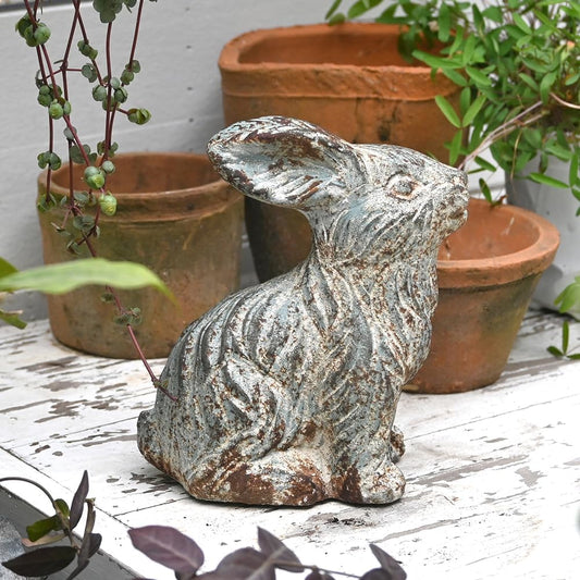 All Chic Bunny Decor Garden Statue Cement Rabbit Statue for Home Garden Indoor Outdoor Statues for