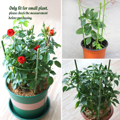 LEOBRO Tomato Cage, 2 PCS Plant Support Cage Rust Resistant Garden Ring Stake Plant Support for Tomato, Trellis, Climbing Plant, Flower, Small Plant Cages for Small Plants,17.7" H