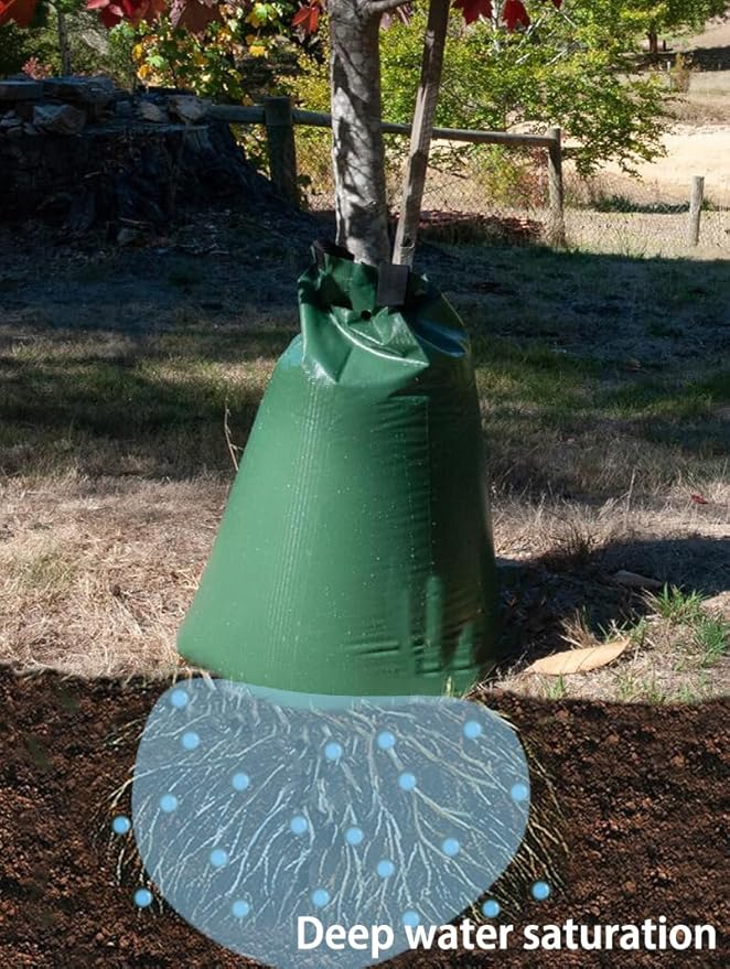 USHIGHTLIGHT All New 20 Gallon Tree Watering Bag, Slow Release Watering Bag for Trees, Portable Tree Drip Irrigation Bag, Water Saving Irrigation Water System(1/2/3) (3, 20 Gallon)