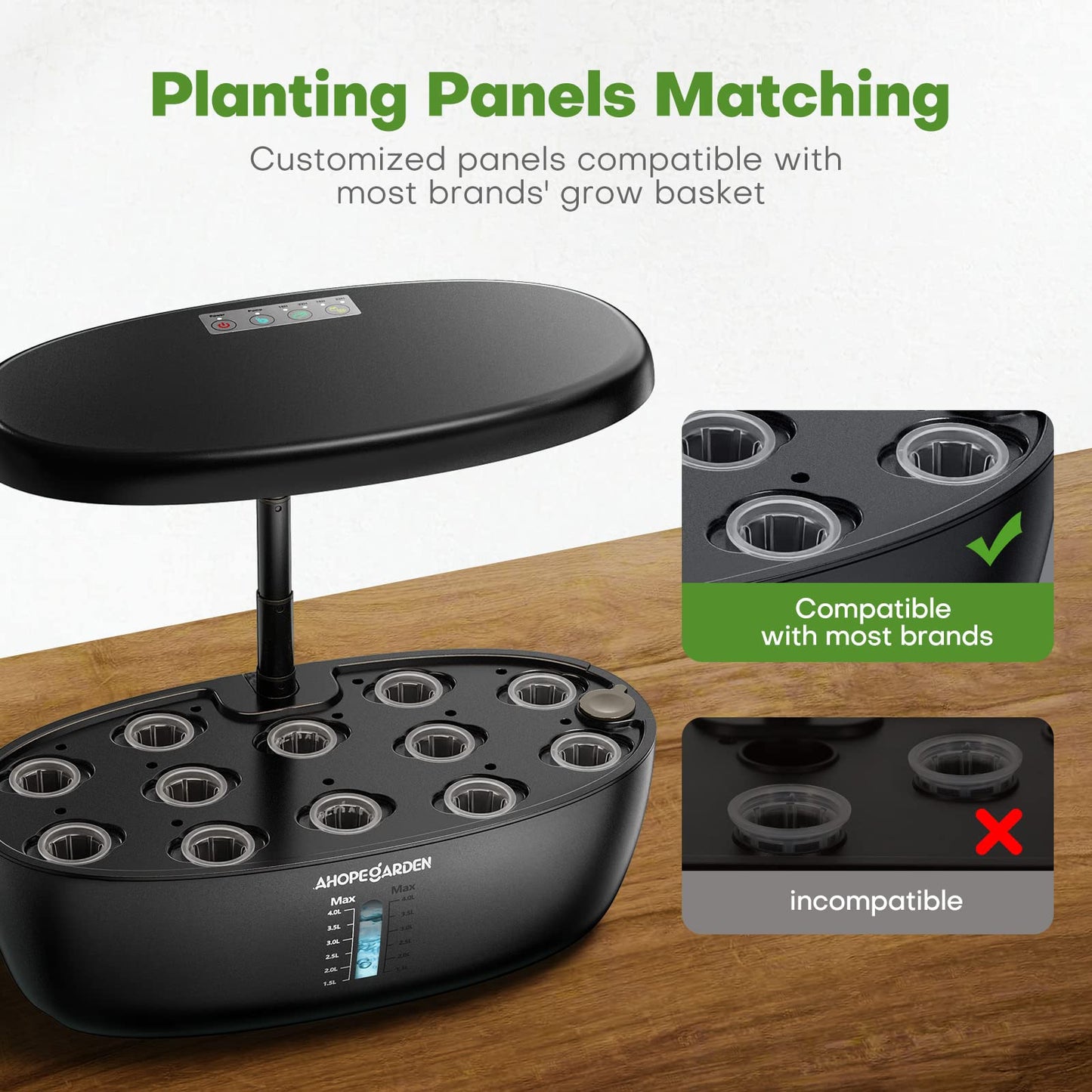 Ahopegarden Hydroponics Growing System: 12 Pods Indoor Herb Garden with LED