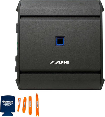 Alpine R2-SB10V-BNDL 10" Type-R Halo Loaded Enclosure with S-A60M 600 Watt Mono Amplifier and RUX-KNOB.2 Bass Knob