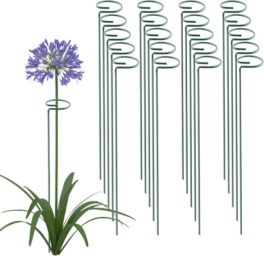 24 Inch 20 Packs Plant Support Stakes, Garden Single stemmed Plant Support Hoops Plant Prop for Flowers Orchid Tomatoes Peony Lily Rose Gladiolus (24 inch)