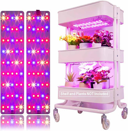 DOMMIA Plant Grow Light, 12W Ultra-Thin Plant Light, Full Spectrum with 90 LEDs, 2Pcs DIY Assembly [Grow Light] Strip for Indoor Garden Greenhouse Aquarium Hydroponic