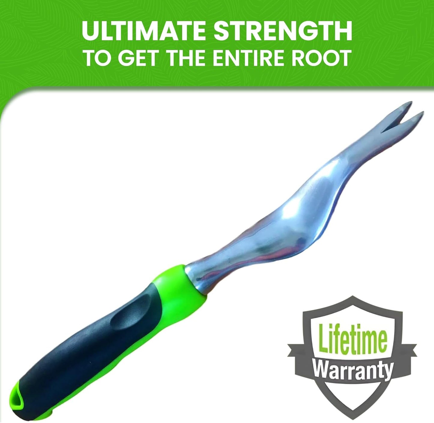 Garden Guru Heavy Duty Hand Weeder Tool with Big Grip Ergonomic Handle - Weed Puller for Planting, Weeding, Flower & Vegetable Care in Lawn Garden Yard | Rust Resistant