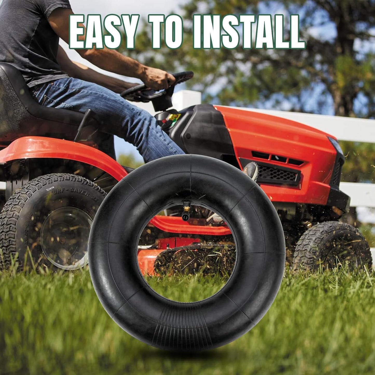 11x4.00-5 Inner Tube 11x4.50-5 11x6.00-5 Heavy Duty Replacement Tire Tubes with Bent Valve Stem for Wheelbarrows, Mowers, Hand Trucks - 2 Pack