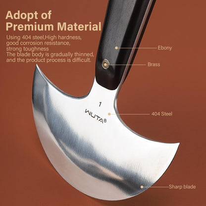 WUTA Leather Cutting Knife Ultra Sharp Round Head Craft Skiving Cutting Tools Round Leathercraft Knife DIY Handmade Senior Leather Tools(1# 3 inches)