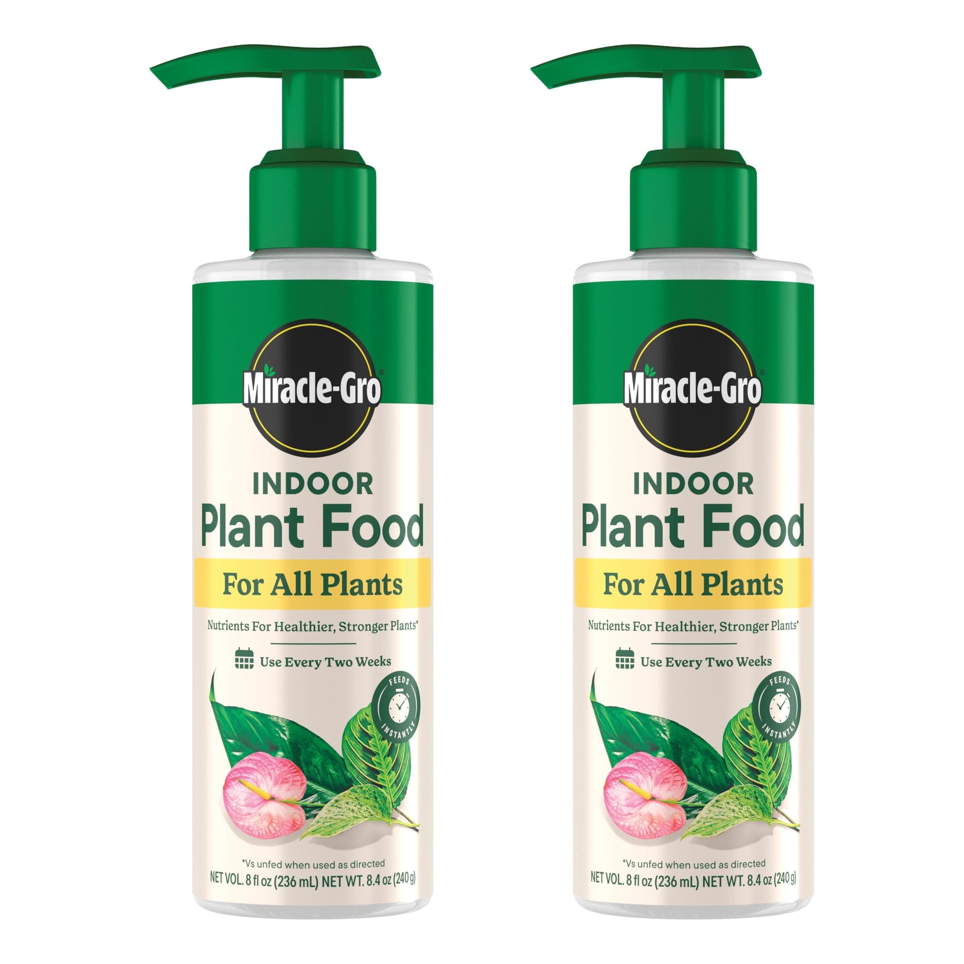 Miracle-Gro Indoor Plant Food for All Plants, 8 fl. oz. (2-Pack)