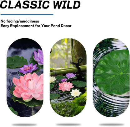 BRBASAP 6Pcs Realistic Floating Lily Pads for Ponds Artificial Foam Lotus Leaves for Pond Decor Plastic Water Lily Pads Foliage for Pool Koi Fish Patio Aquarium Lifelike Pond Plants
