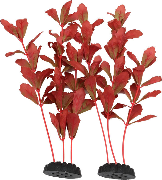 2-Pack 12 Inch Aquarium Silk Aquarium Plants, Artificial Plastic Plant for Small Tank, Goldfish