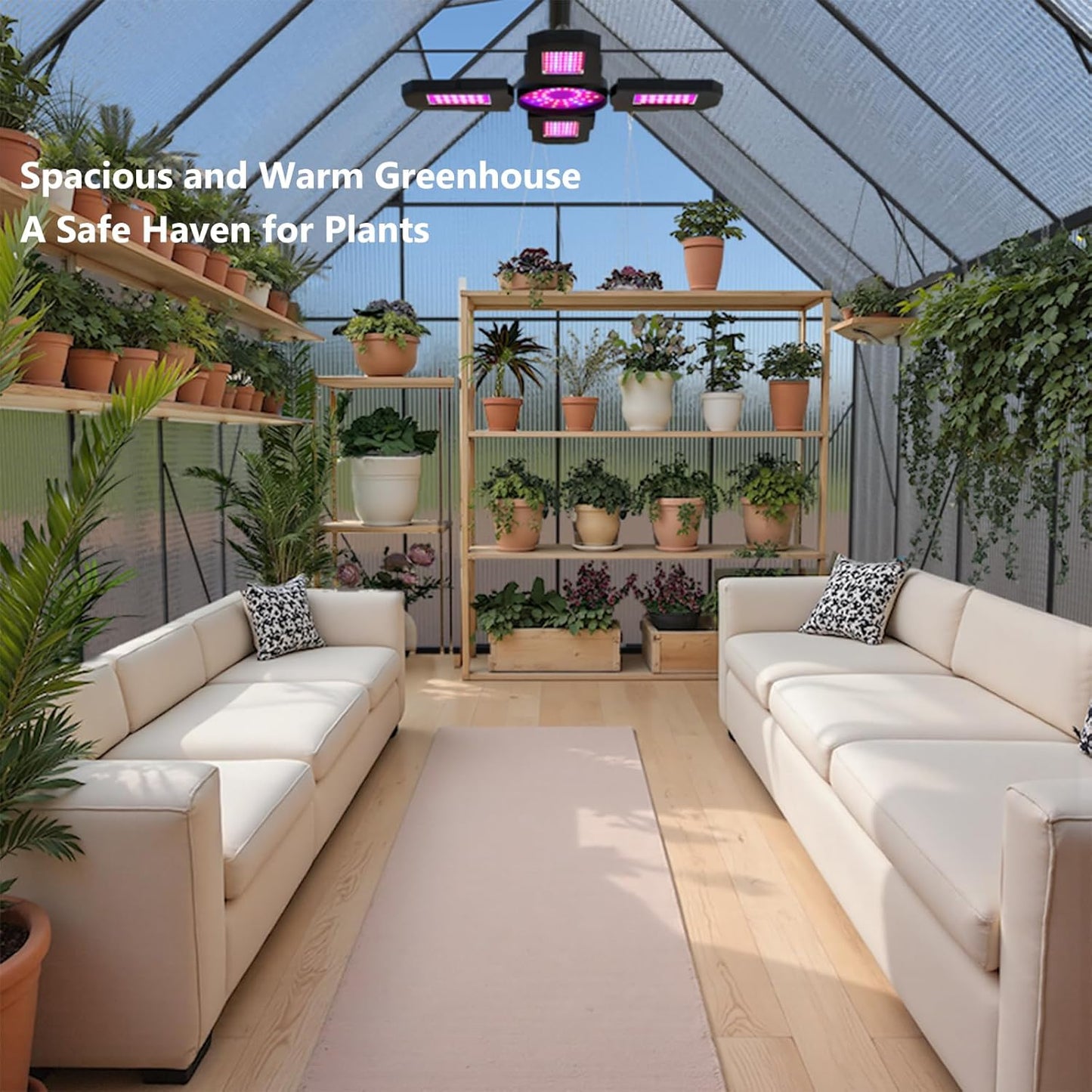 8x12 FT Green House for Outside, Greenhouse for Outdoor, Backyard Green House, Walk-in Garden Greenhouse, Heavy Duty Polycarbonate Greenhouses