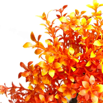 Mipukbay Aquarium Plants Tree - Orange Artificial Plastic Fish Tank Decor, Realistic Ornament Safe for Fish & Shrimp, Low-Maintenance Aquascaping Plants for Freshwater/Saltwater Tank Landscaping