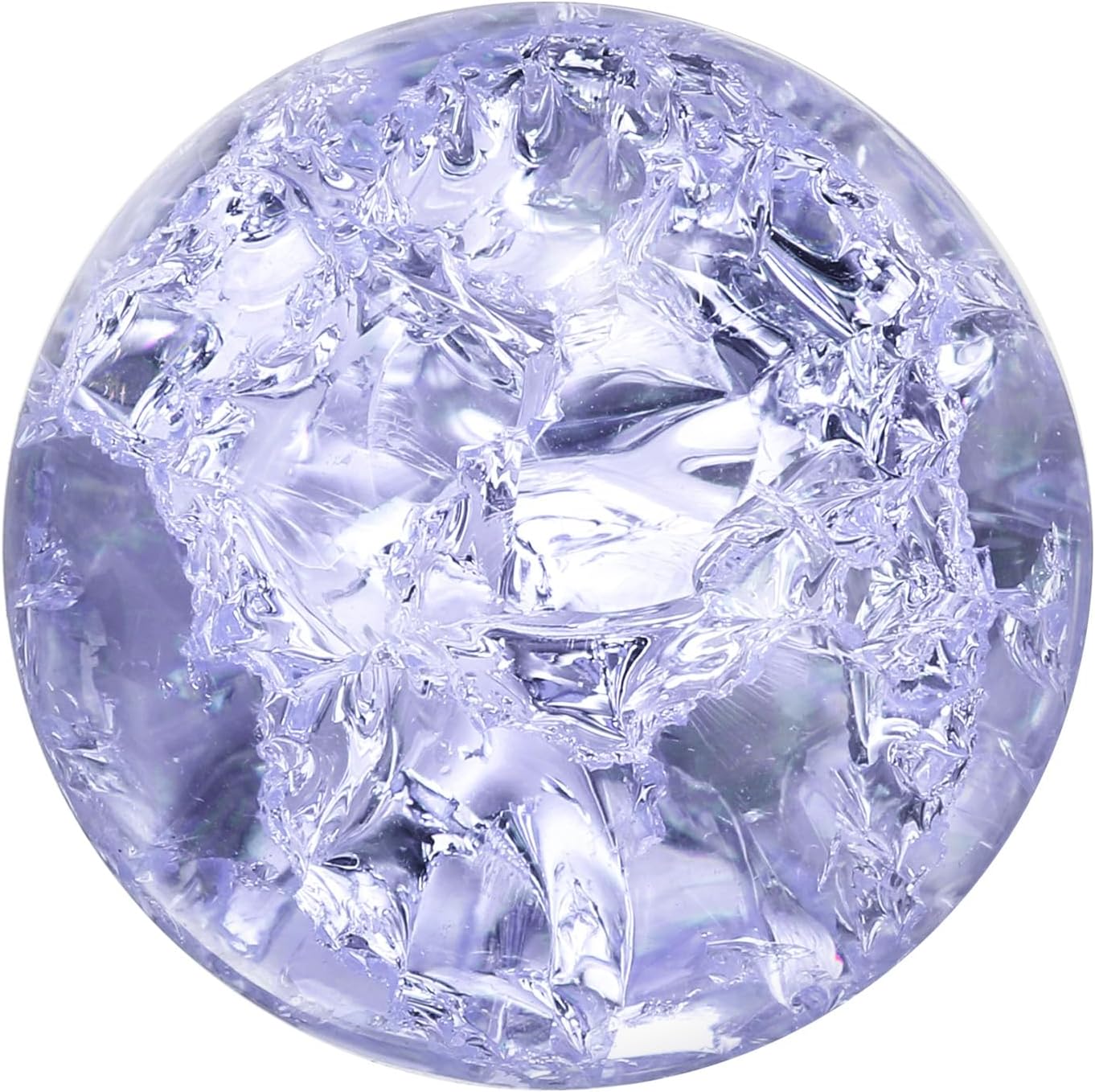 uxcell 30mm/1.2" Crystal Sphere Ball Ice Cracked Glass Solid Decorative Sphere Crystal Ball Prop Ornament for Feng Shui Divination Fortune Telling Tabletop Fountain Decoration, Purple