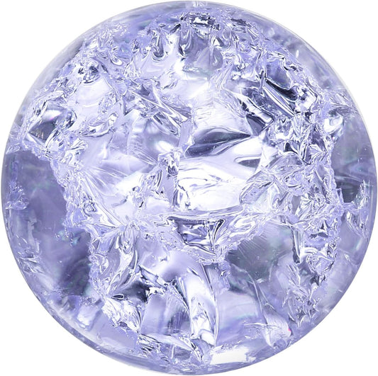 uxcell 30mm/1.2" Crystal Sphere Ball Ice Cracked Glass Solid Decorative Sphere Crystal Ball Prop Ornament for Feng Shui Divination Fortune Telling Tabletop Fountain Decoration, Purple