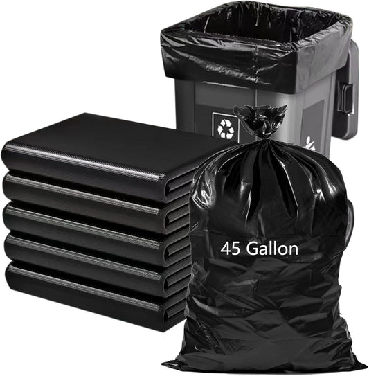 45 Gallon Trash Bags 1.8 Mil -39.3''x47.2'' Pack of 50 Thick Large Heavy Duty Multi-Use Garbage