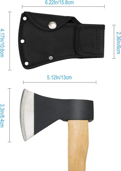 Hatchet Head Sheath Holster, Black Oxford Sheath for 1-1/4Lb Axe, Double Snap Hatchet Protector Cover with Belt Loop, Outdoor Camping Hiking Accessories